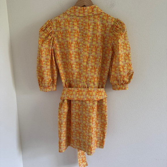 LHD Casitas Mini Dress Yellow Abstract 8 - Picture 9 of 14